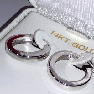 14KT Solid White Gold 🪙🥇 Earrings